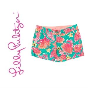 Lilly Pulitzer Lagoon Green Shaggin Callahan Shorts, 5” Inseam, Size 8